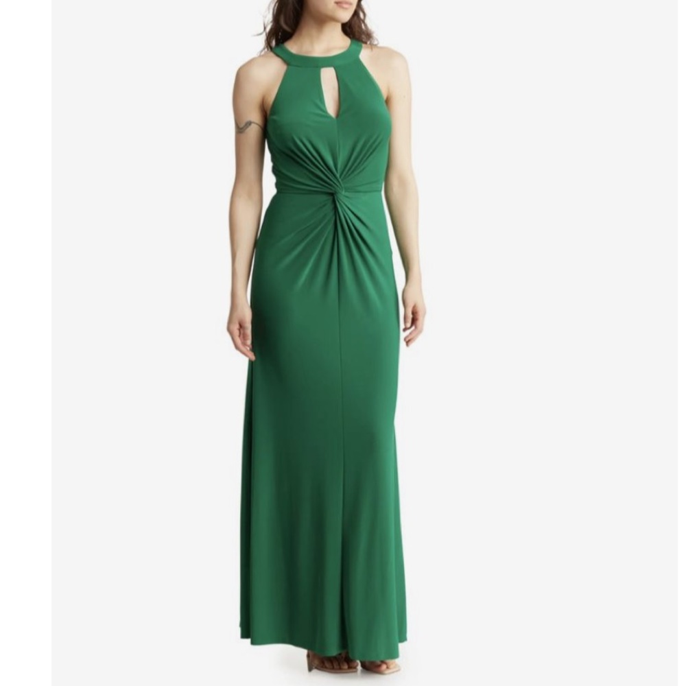 Eliza J Green Sleeveless Maxi Dress - Size 10